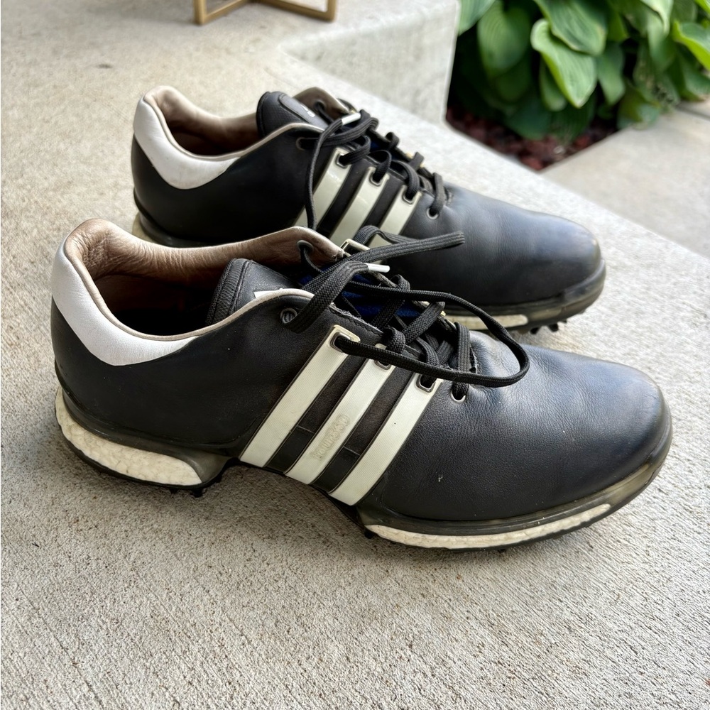 Adidas Boost Men's Black and White Golf Shoes